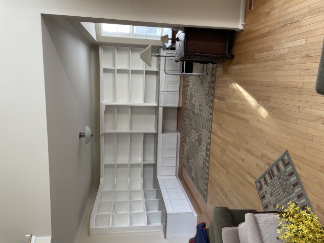 Thumbnail: completed built-ins from doorway